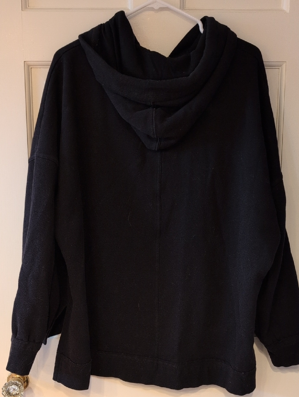 PINK Victoria's Secret Black Zip-Up Tunic Hoodie - Picture 2 of 3